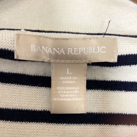 - Banana Republic navy/white striped  jacket  L - Picture 7 of 8